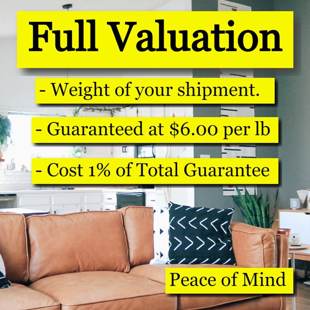 Lake City Movers Full Valuation